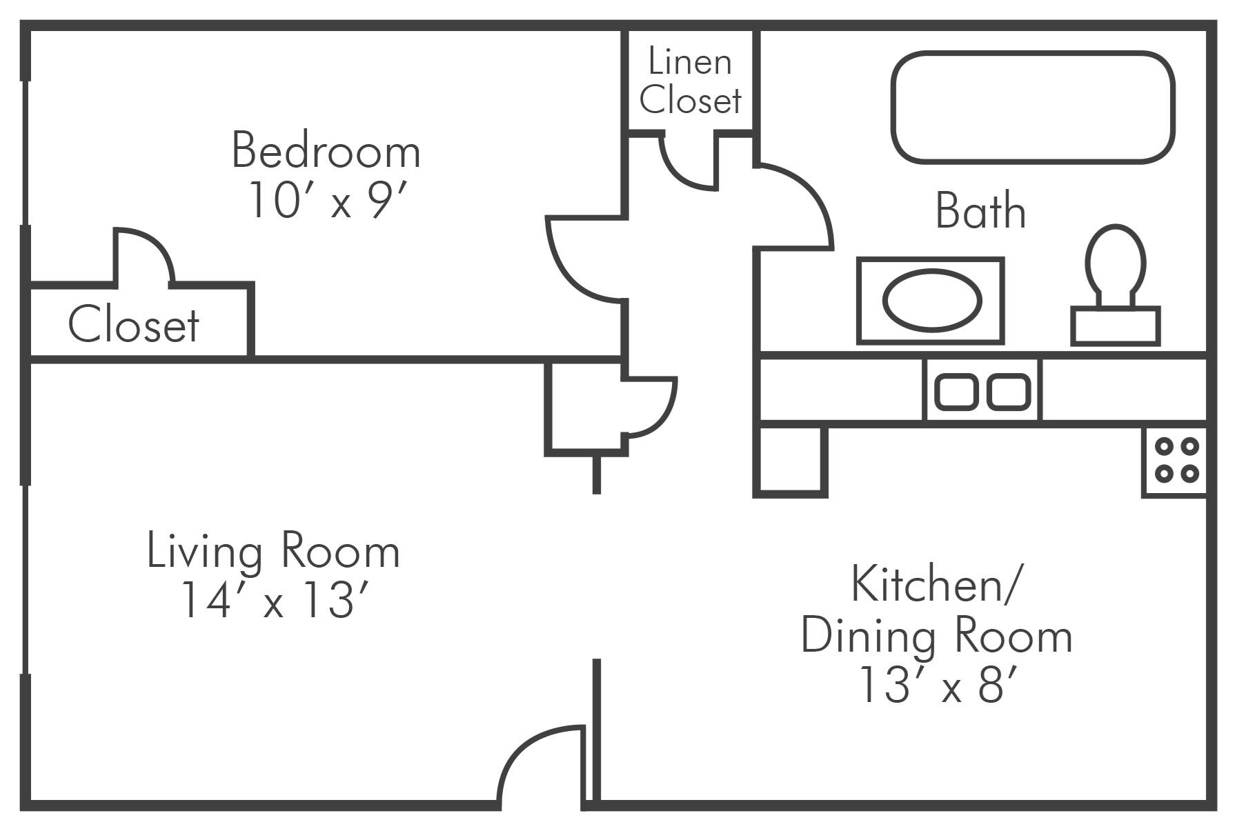 1 Bedroom 1 Bath 1 Bedroom 1 Bath